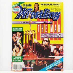Inside Wrestling Magazine VTG Apr. 1992 WWF Bret Hitman Hart Steiners Jake Snake